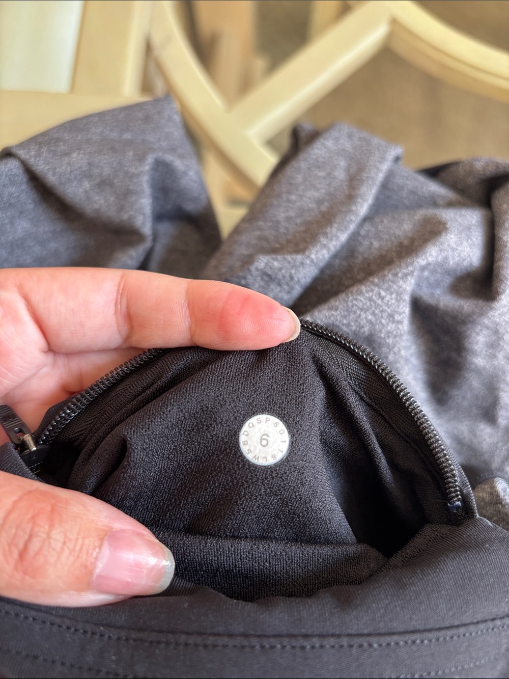 lululemon athletica Gray Heather & Black Performance Leggings - Picture 3 of 4